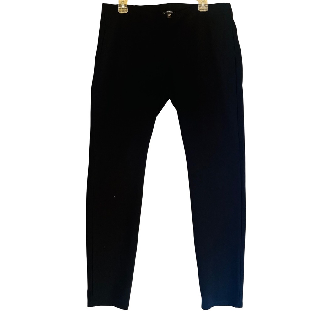 Eileen Fisher Womens Black Ponte Knit Slim Leggings Pants Size‎ Large RN78121